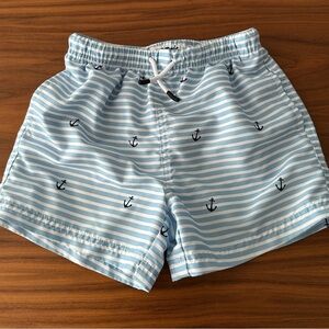 Magic Light Blue Striped Swim Shorts